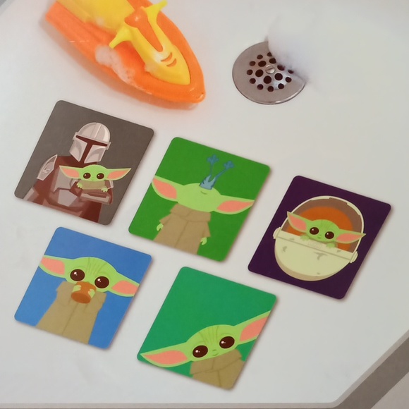 Star Wars Mandalorian Grogu Non Slip Bath Tub Shower Treads Stickers 5 pk - Picture 2 of 7